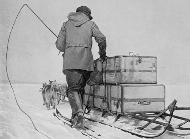 Sobachya upryazhka.Ekspeditsiya Roalda Amundsena. 1911 g.
