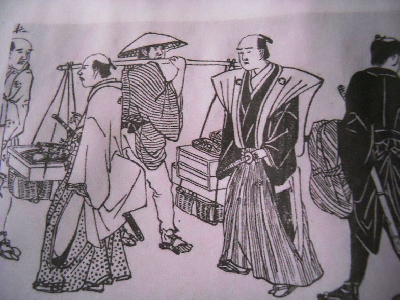 Gosi and peasants picture Edo era